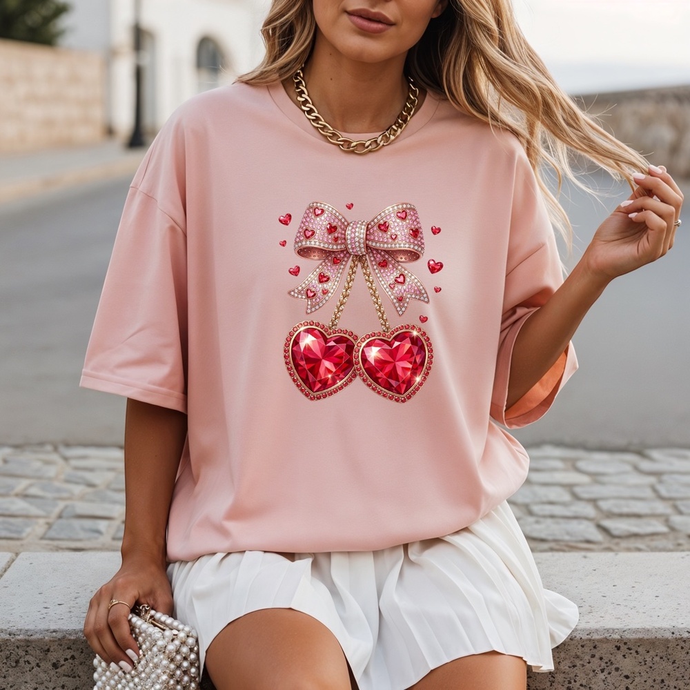 Bling Faux Rhinestone T-shirt. 3D look S M L XL Made to order New Beautiful - Picture 7 of 17